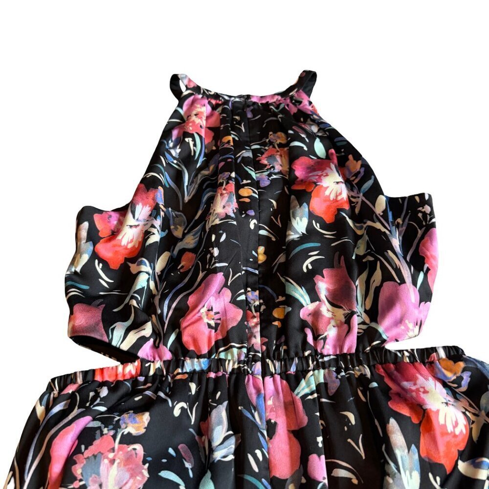 Aidan by Aidan Mattox Floral Cutout Maxi Dress Sleeveless High Neck Size 6 Women - Picture 4 of 13